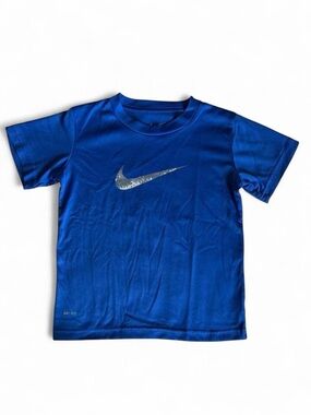 Nike Boys Blue Dri-FIT Swoosh T-Shirt | Size 6 | Activewear